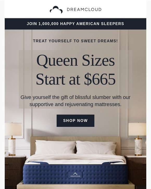 Luxury Sleep, Budget Price  💎  $665 Queen