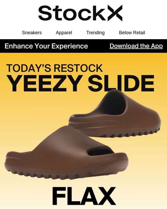 🔁  Yeezy Slide Flax Has Restocked