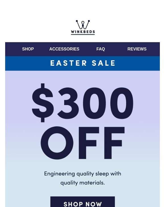Easter Sale – $300 Off