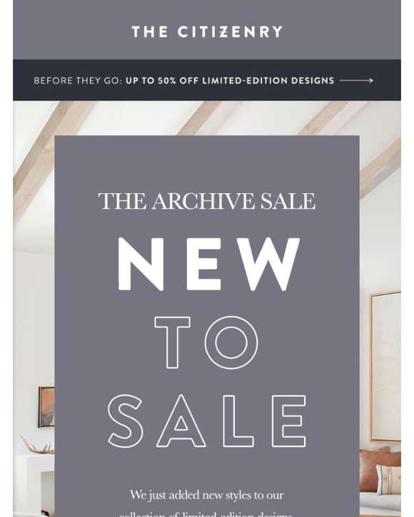 The Archive Sale: New Styles Added