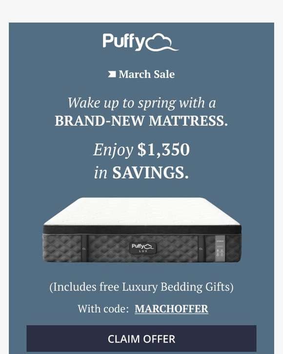 Earn $250 in store credit when you share Puffy.
