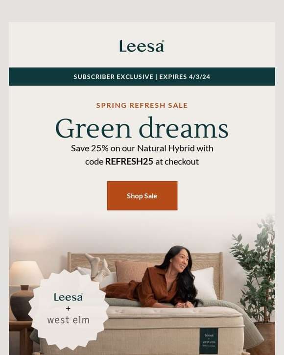 This Leesa + West Elm Collab is 25% off this weekend only!