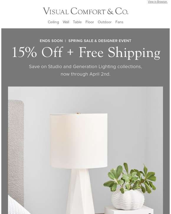 Final Days of Spring Sale | 15% Off Select Designs