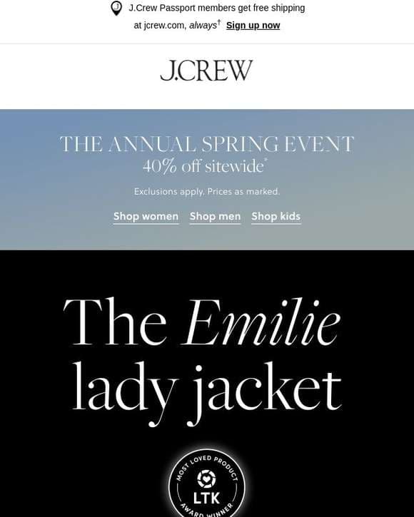 Our award-winning Emilie lady jacket