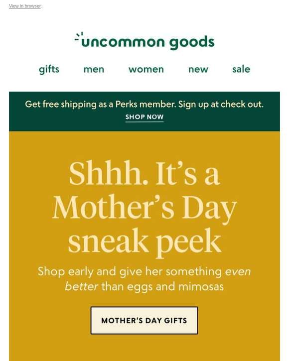 Sneak Peek: Mother's Day gifts