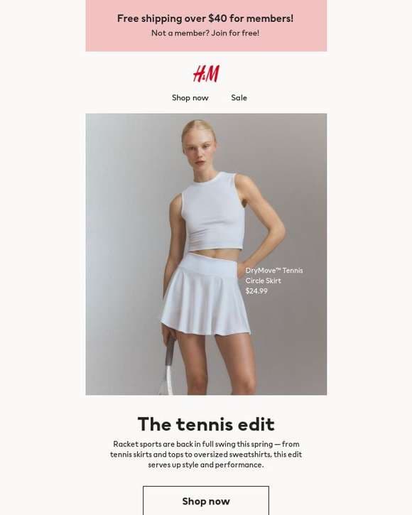 New in: Tennis styles for spring