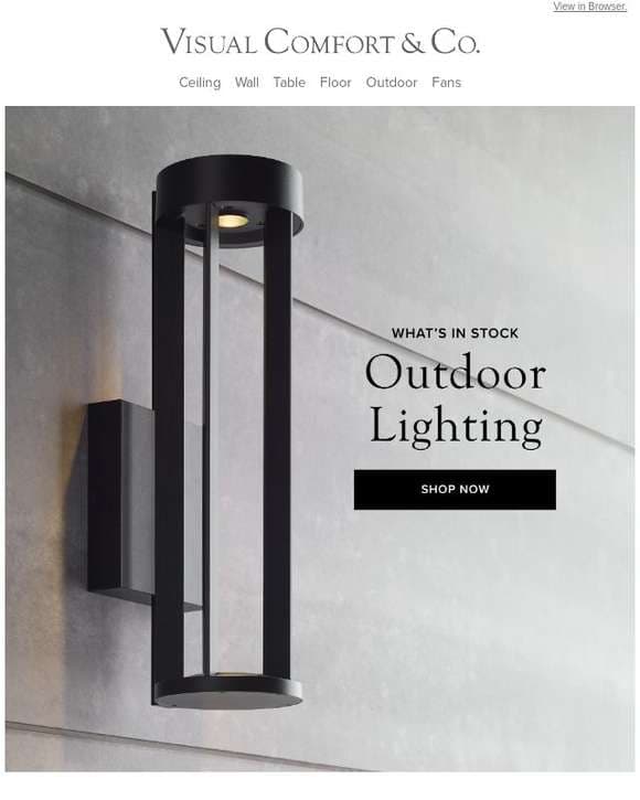 What's In Stock: Outdoor Lighting