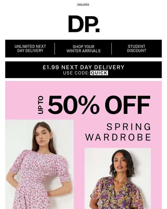 Spring into the new season with up to 50% off