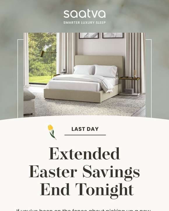 🐰 It’s your last day for extended Easter savings 🐰