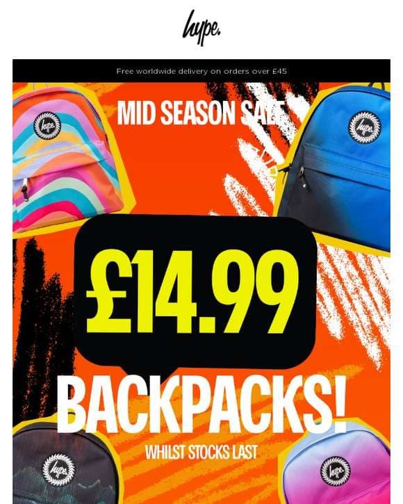 ❌❌ Save BIG ❌❌ Backpacks ONLY for £14.99! Shop Now!🎒💰