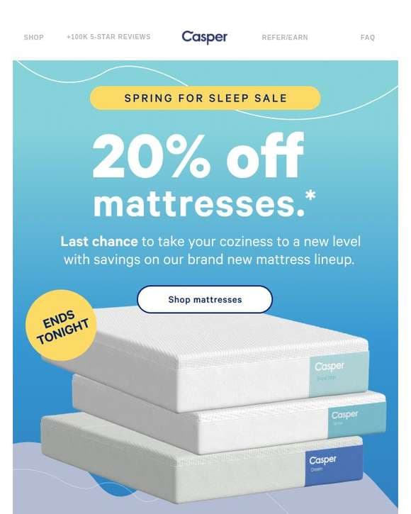 Last day to save on all-new mattresses!