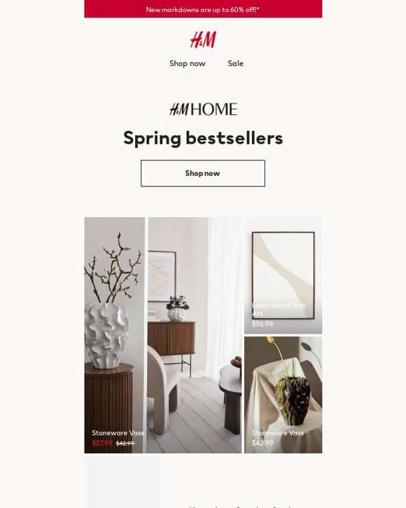 Home decor bestsellers for spring