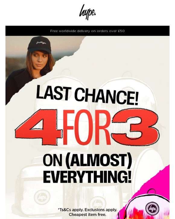 Last Chance : Buy 3, Get 1 Free on Everything!!💰💰