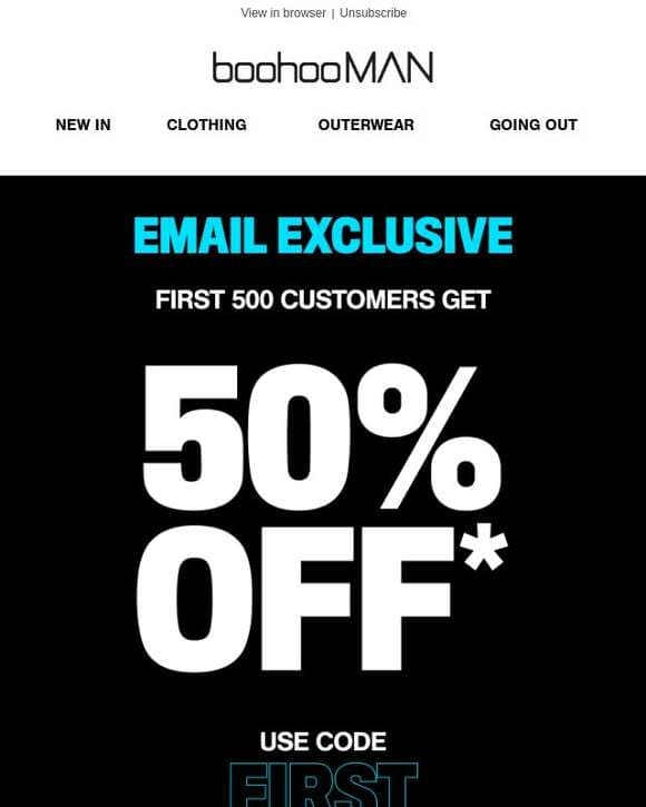 First 500 People Get 50% Off!
