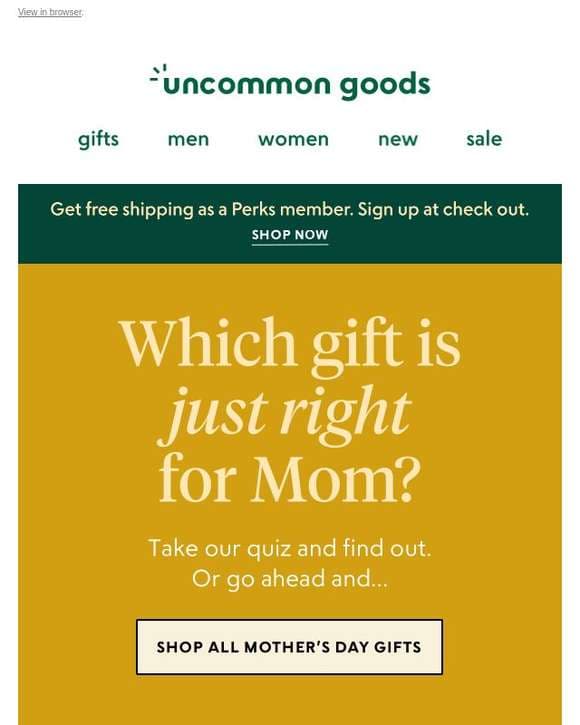 Picking the right Mother's Day gift is tricky.