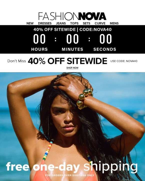 🚨40%  Off Sitewide + FREE 1-Day Shipping🚨