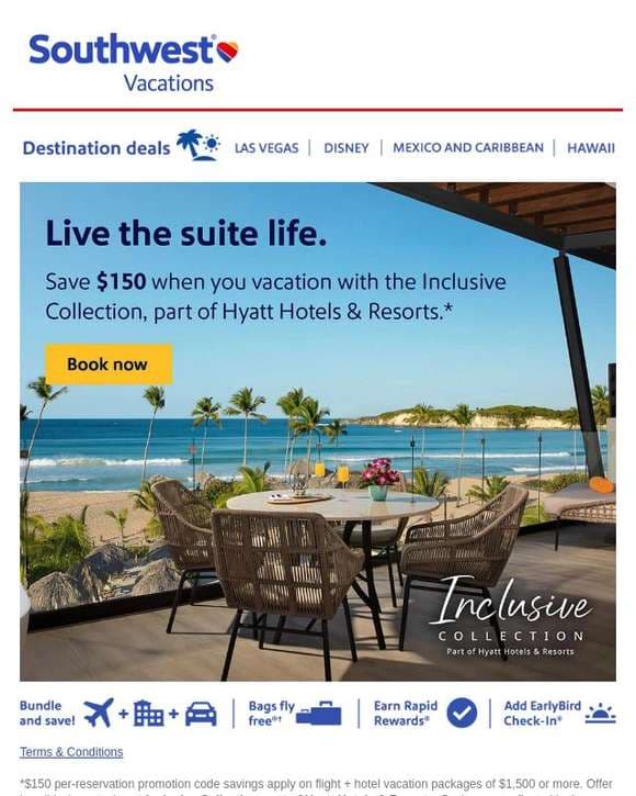 Take $150 off Inclusive Collection, part of Hyatt Hotels & Resorts 🌴