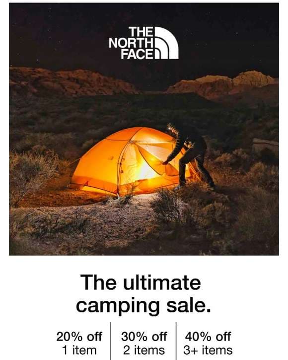 🏕 Save big on select tents, sleeping bags and more camping gear. 🏕