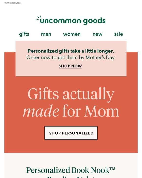Gifts actually *made* for Mom?