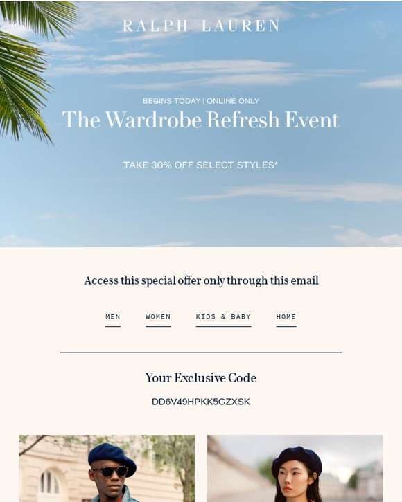 Shop Our Wardrobe Refresh Event With an Exclusive Offer