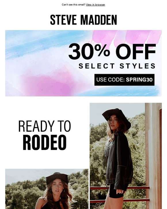 Say Howdy To 30% Off