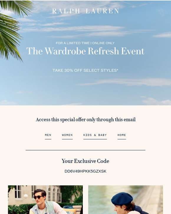 Your Exclusive Offer Awaits—Shop Spring Essentials at Our Wardrobe Refresh Event