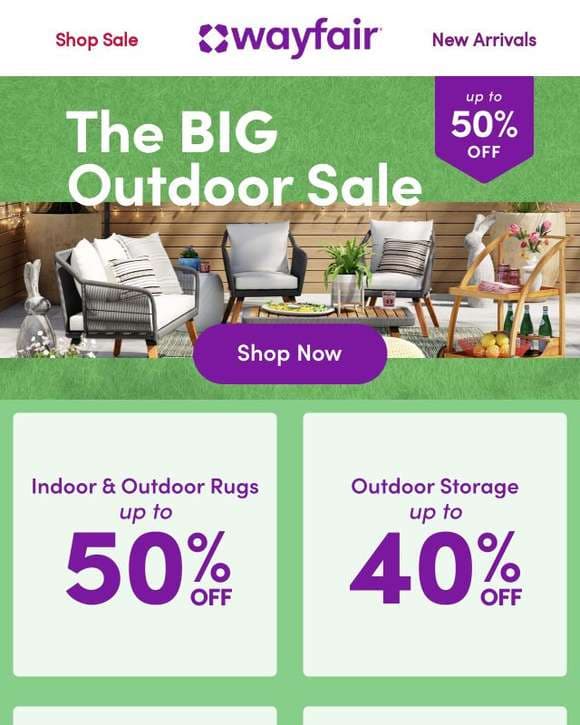👋 Don't forget about THE BIG OUTDOOR SALE
