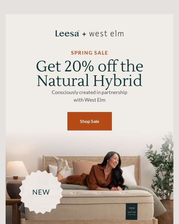 Leesa + West Elm = Sustainable luxury