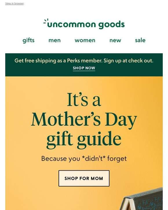 Our Mother's Day gift guide...
