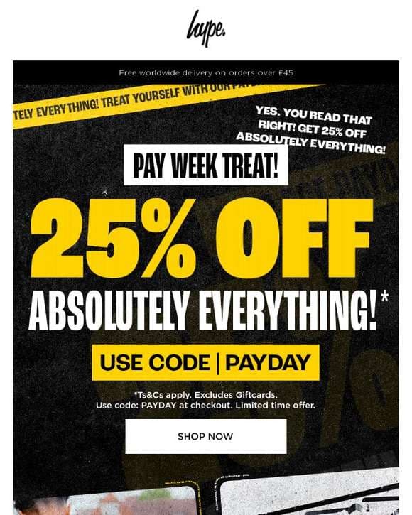 ❌❌❌Treat Yourself this Payweek with 25% Off EVERYTHING! Shop Now!❌❌❌