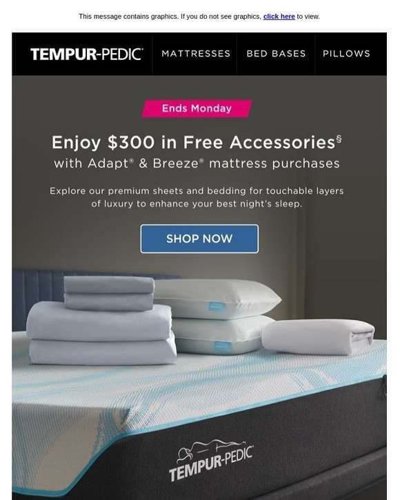 Make your bed with $300 in free accessories