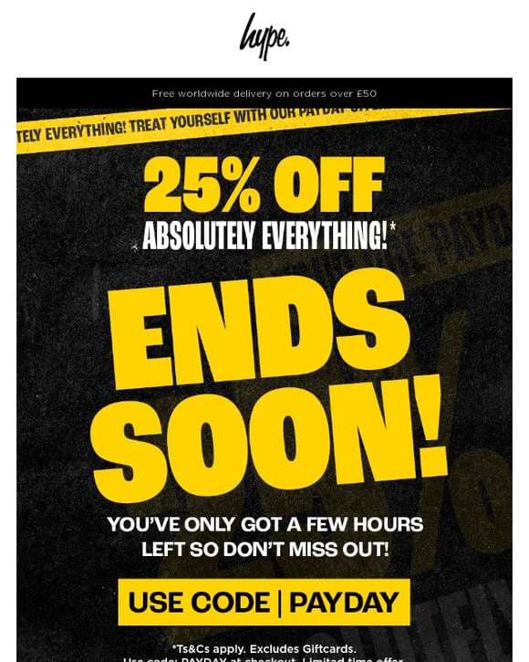 ⏰Only A Few Hours Left to Get 25% Off EVERYTHING. Shop Now!⏰