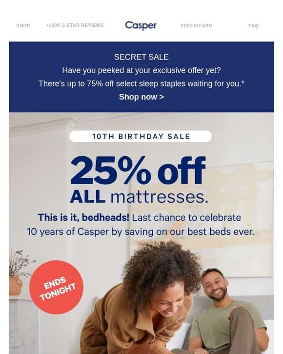❗Last chance❗️ for 25% off mattresses.