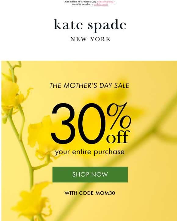 It's official! Take 30% off your entire purchase