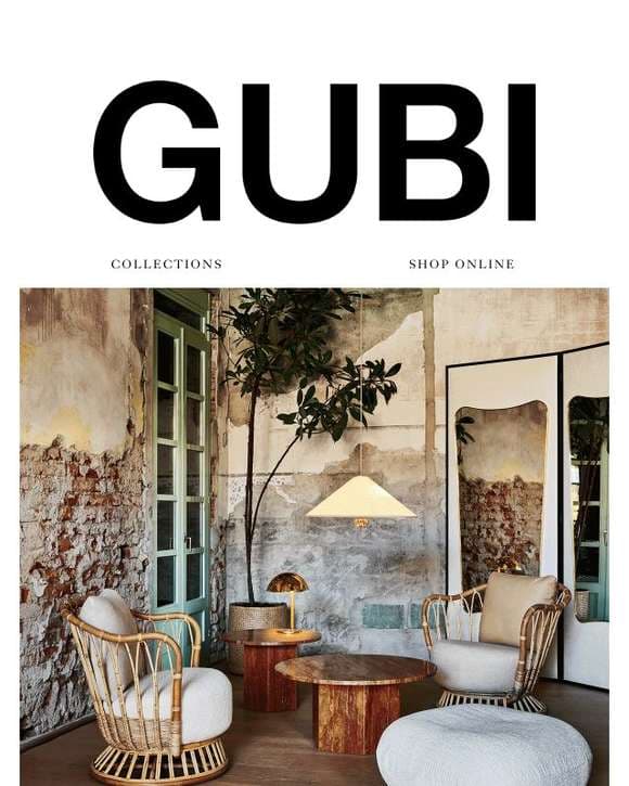 Relax in style with the GUBI selection of outdoor lounge chairs