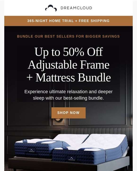 🌟  Big Savings on Adjustable Bed Bundles! Up to 50% Off + Free Shipping!