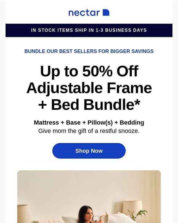 Restful  🌙,  Happy Days: Up to 50% Off for Mom