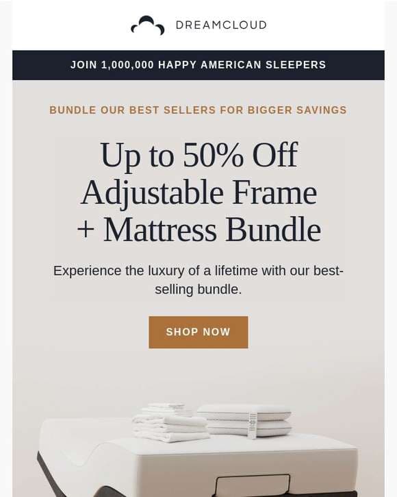 🌺  Get Ready for Mother's Day! Up to 50% Off Adjustable Bed Bundles!