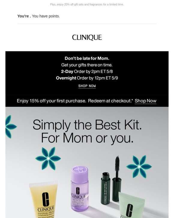 Simply the Best. Free 6-piece kit for mom (or you) with $65 order.