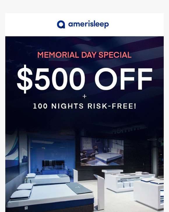 Experience Memorial Day Savings on Our Award-Winning Mattresses!
