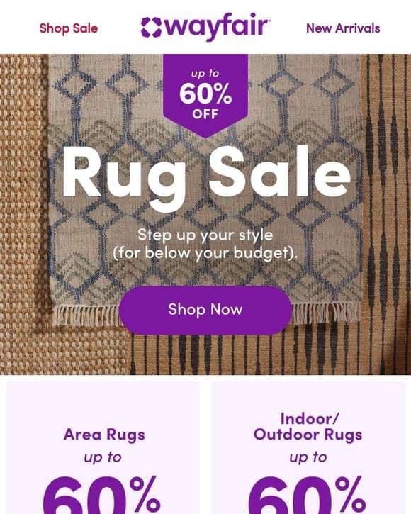 🤩 Rug Sale 🤩 Up to 60% OFF 📅 5 days only