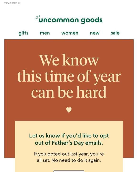 How to opt out of Father's Day emails
