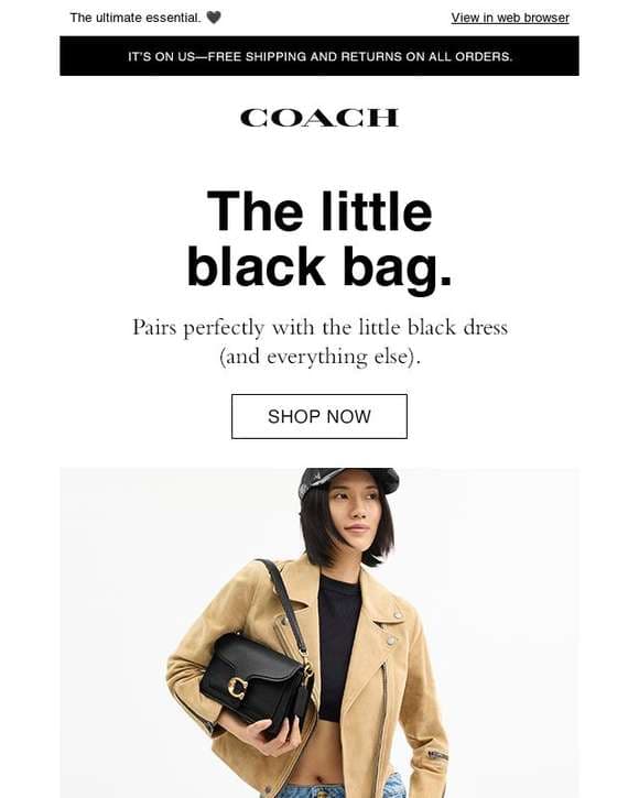 Three words: little black bag.