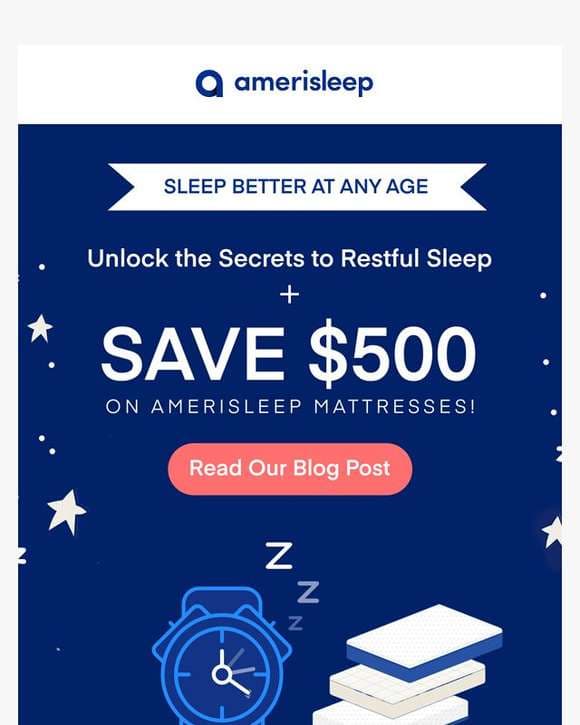 Discover the Secrets to Better Sleep as You Age + Save $500 on Amerisleep Mattresses!  🛏️💤