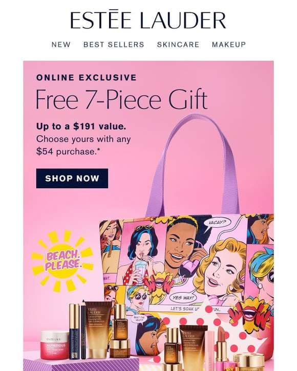 Summer? It’s in the Bag✔️ Free 8-Piece Gift, with your purchase.