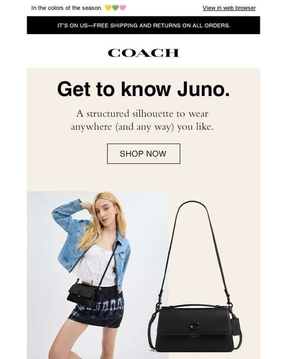 New bag, new shape: Juno has arrived.