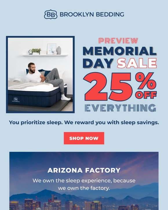 25% off! Your quality sleep awaits...