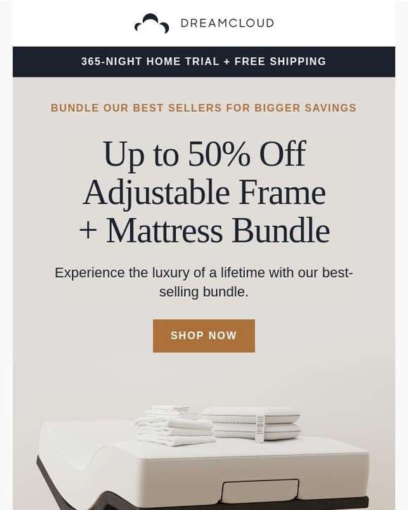 Start Your Weekend Right with DreamCloud's Adjustable Bed Bundles! 🌅