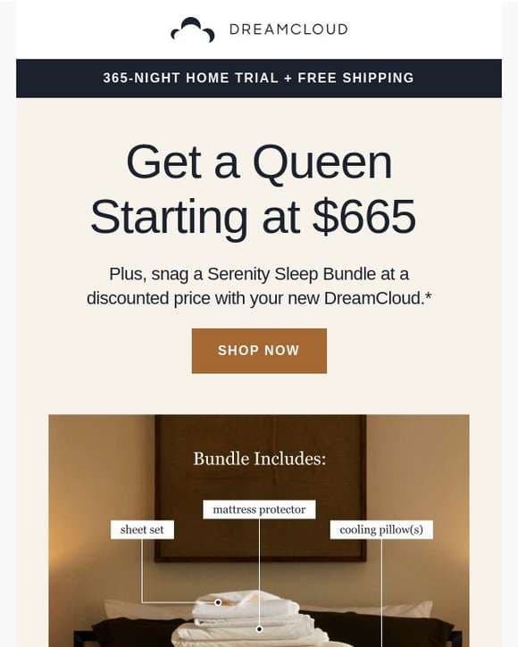 Treat Yourself Early with Holiday Deals! Explore DreamCloud's Queen Mattress Collection!  👑