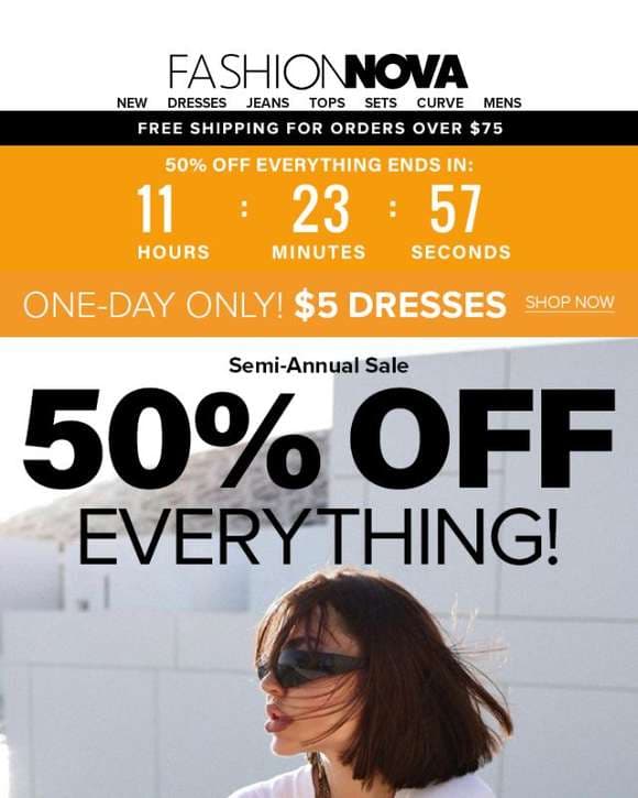 50% Off  Everything💰$5  Dresses